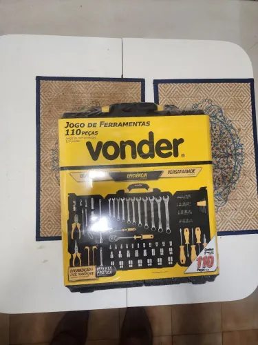 Kit Jogo Ferramentas 110 Peças Vonder Aço Cromo Vanádio