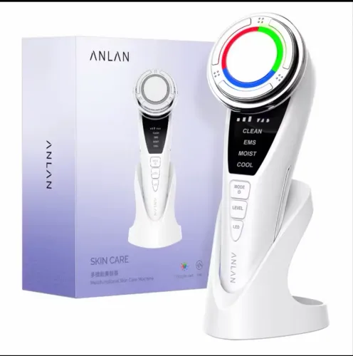 ANLAN massageador facial, terapia com luz led 