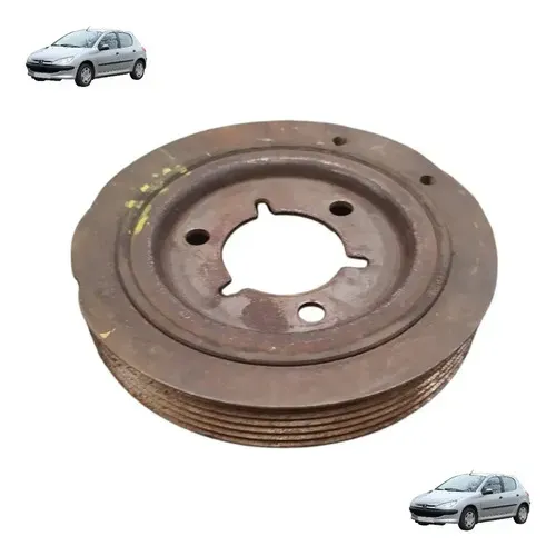 Polia Virabrequim Motor Peugeot 206 1.4 2006 Com Detalhe