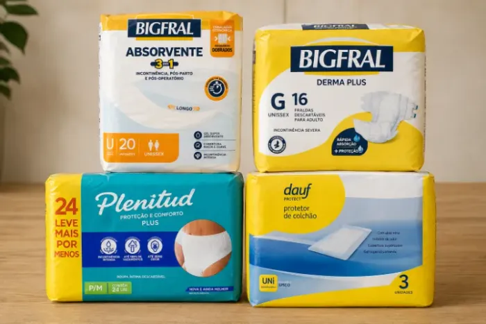Conjunto de Fraldas para adultos + Extras (LEIA A DESCRIÇÃO)