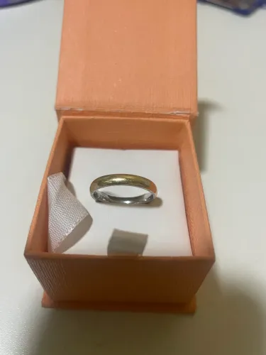 Aliança romance prata e ouro amarelo