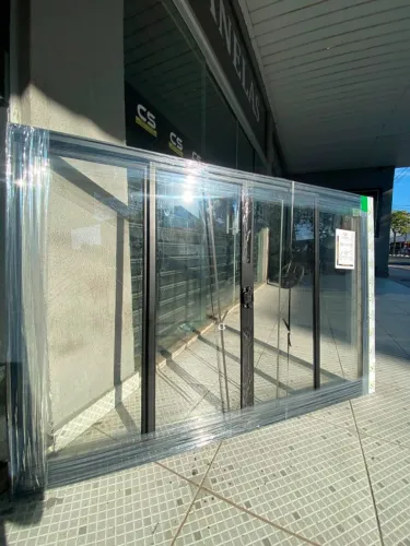 JANELA DE ALÚMINIO PRETO 4F 1.00X1.50 - SUPER OFERTA