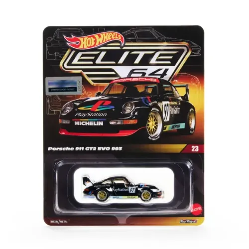 Hot Wheels Elite 64 Porsche 911 Gt2 Evo 993 Playstation 1:64