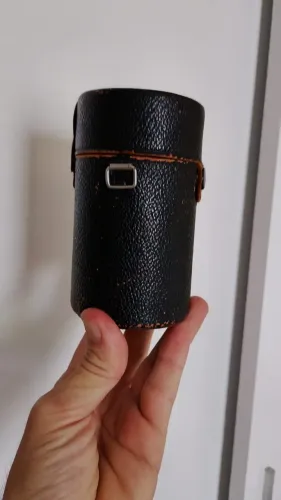 case estojo vintage lente takumar 135mm