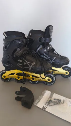 Patins Oxer Byte Adulto Cor Preto/ouro TAM 38