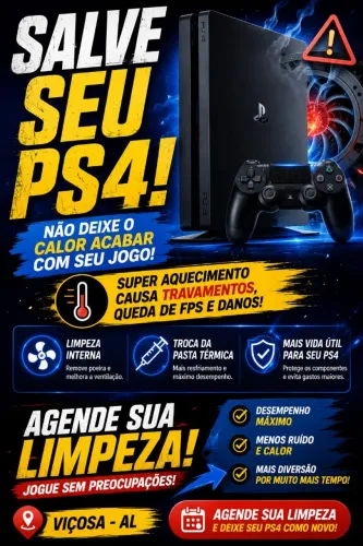 PS4 - LIMPEZA E TROCA DA PASTA TÉRMICA 