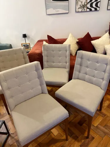 Cadeira estofada de jantar - Tok stok 