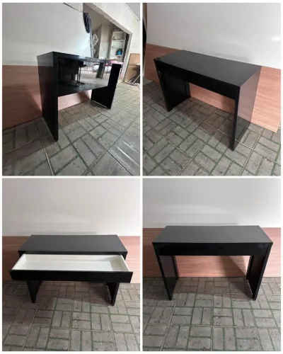 Mesa Nova, em MDF Preto Laca.