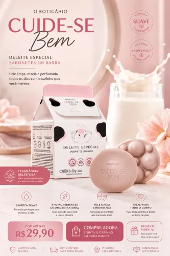 Sabonetes Em Barra Cuide-se Bem Deleite 2x90g