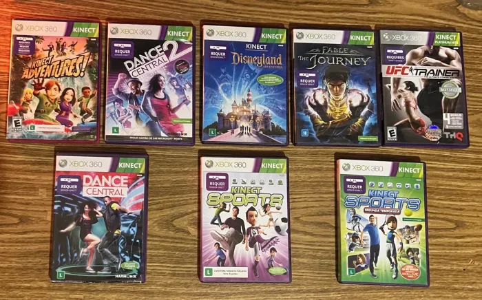 JOGOS XBOX 360 KINECT + ACEITO CARTÃO