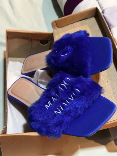 Pantufa ?Mãe do Noivo? - Azul Escuro