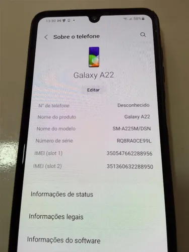 Celular Samsung A22