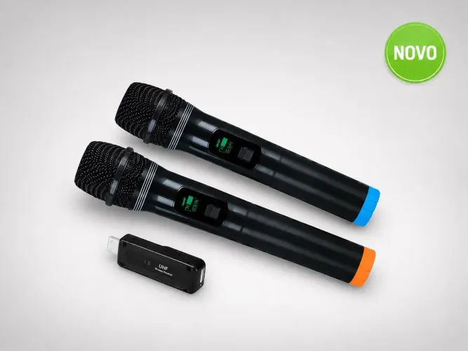 Microfone Sem Fio Duplo New?Ion NMI-01 UHF