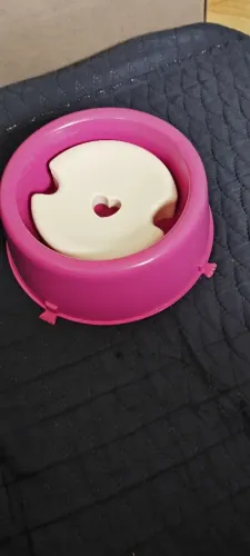 Bebedouro Pelos Longos Cão Não Molha 800ml Cor Rosa