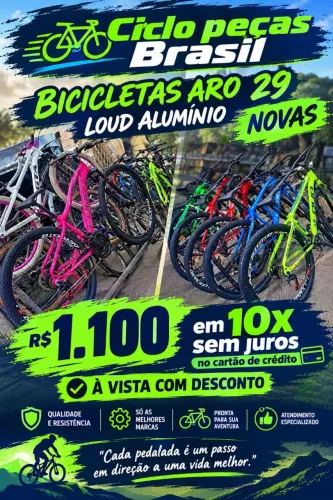 BICICLETA ARO 29 LOUD ALUMÍNIO NOVAS EM 10X SEM JUROS