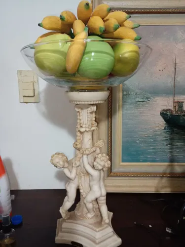 Fruteira de pó de mármore