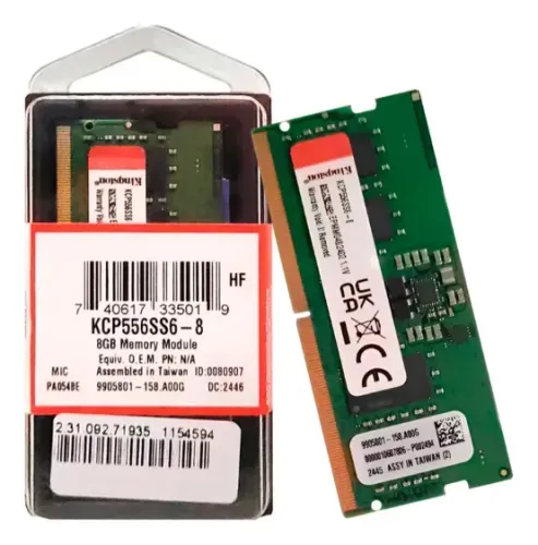 Memória Para Notebook Kingston 8gb Sodimm Ddr5 5600mhz 1,1v