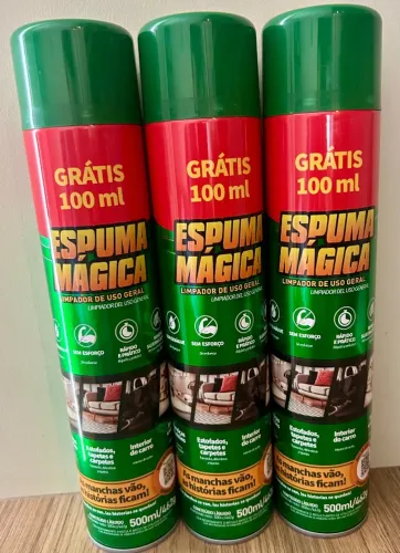 Kit C/ 3 Espuma Mágica Proauto C/ 500 ml (100 ml grátis) em Cada Lata Spray 