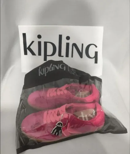 Tênis casual feminino novo Kipling cor rosa tamanho 35