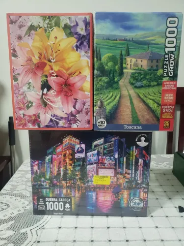 Kit 3 Quebra-cabeças lacrados (Grow e Toyster)