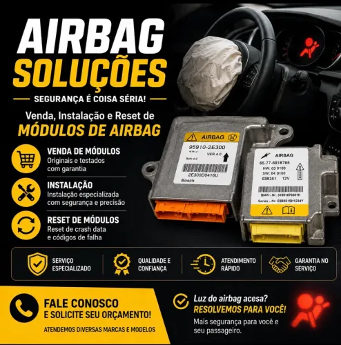 Kit airbag é com agente 