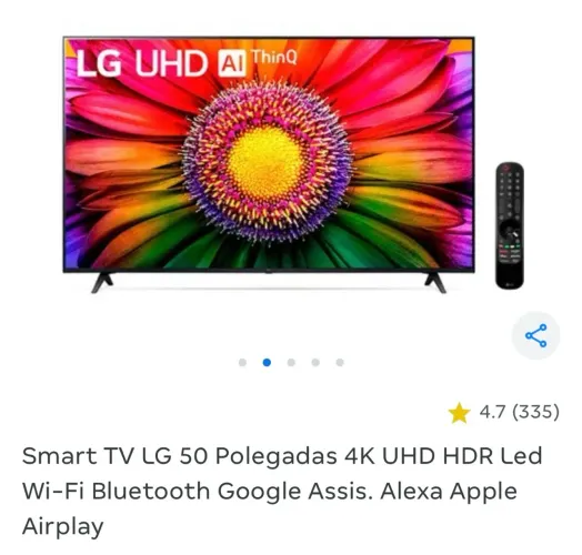 Smart TV LG 50 polegadas 4K