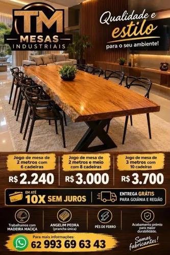 Mesas prancha única ( jogo com as cadeiras)