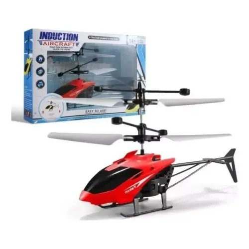 helicóptero brinquedo voador com sensor de mão recarregável vermelho tk-2386