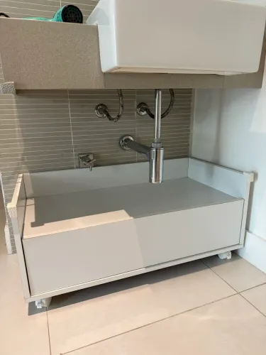 Gaveteiro Multifuncional Branco com Rodízios 80 cm