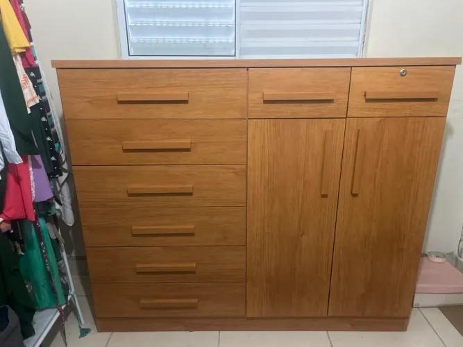 Cômoda Multiuso com Sapateira 8 Gavetas 2 Portas