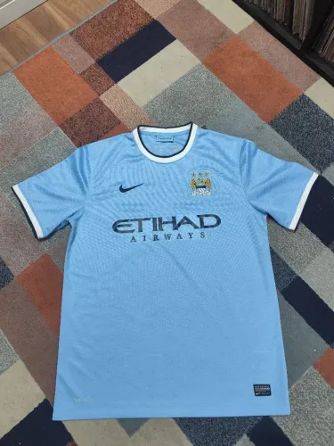 Camisa oficial Manchester City home (2013/2014) - tamanho G original de época