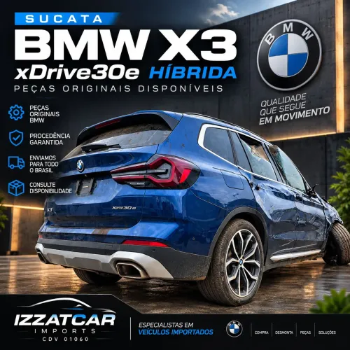 BMW X3 xDrive30e Híbrida Sucata - Peças Originais Motor Câmbio Lataria e Acabamentos