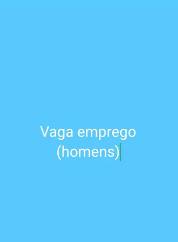 Vaga emprego para homens