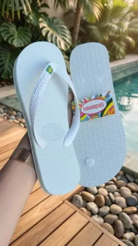 Chinelo Havaianas Branco Brasil