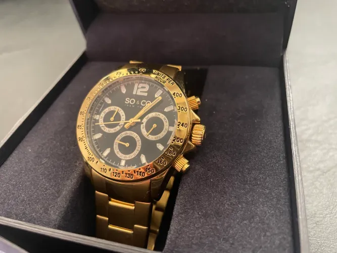 Relógio So&Co New York, mod Hudson Gold, original, novo