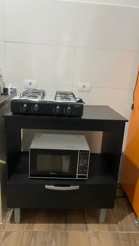 Balcão de cozinha preto + fogão 4 bocas por R$ 150