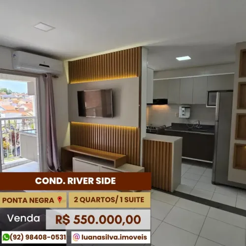 RIVER SIDE - Imóvel para venda possui com 2 quartos em Ponta Negra - Manaus - AM