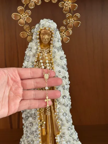 Nossa senhora Fátima 44cm feita a mão