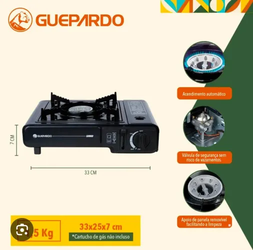 Fogareiro uno guepardo com gas novo 