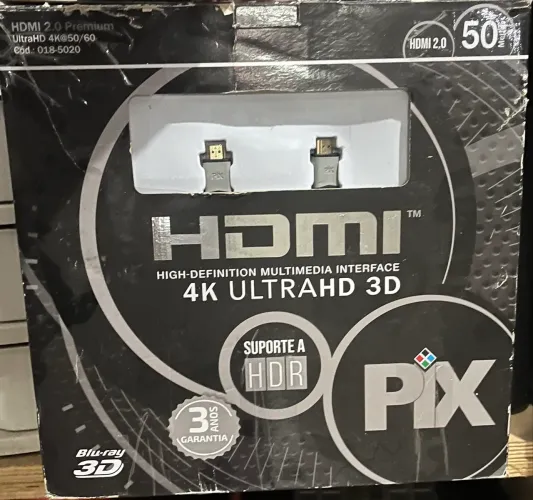 Cabo HDMI PIX 4k 50 metros