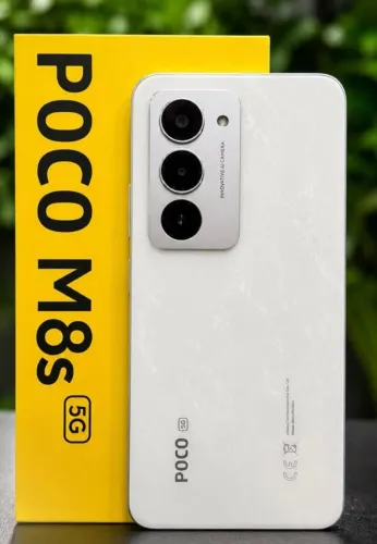Celular Poco M8S 256GB 8GB branco -- Modelo Novo Lacrado com Garantia 