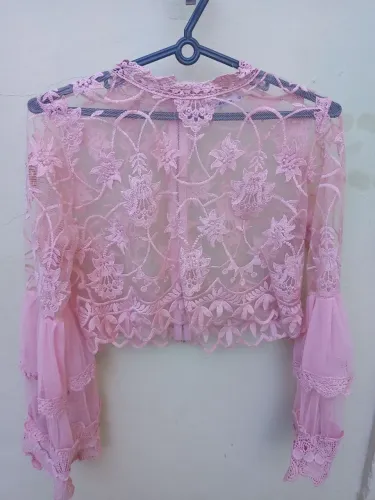 Blusa de Tule Manga Longa
