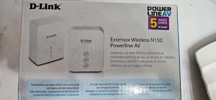 Kit Powerline D-Link DHP-W221AV Extensor + BRINDE Repetidor Wi-Fi 4 Antenas