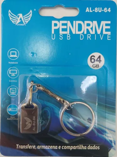 Pen drive novo na embalagem de 64 Giga Altomex 3 meses garantia.