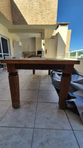 Mesa externa madeira de demolição