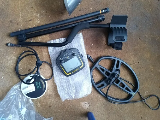 Detector metais tx-850 mais pinpointer pá peneira e bobina de 6 polegadas
