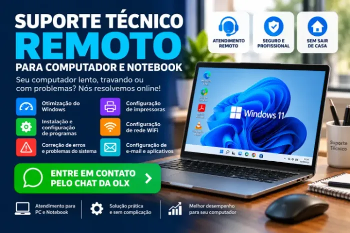 Suporte Técnico Remoto para Computador e Notebook - Windows