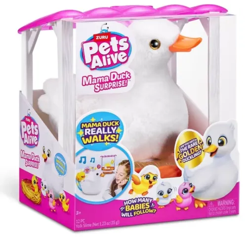 Pets Alive, Pelúcia Interativa, Mama Duck Surprise mamae pata e os filhotes