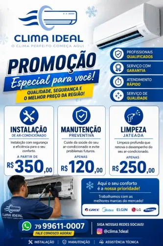 Instalação e manutenção de ar condicionado