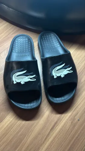 Chinelo Lacoste Slide Preto Original (Valor Negociável)